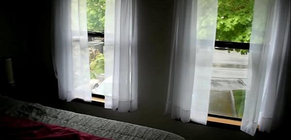  Bbw milf gets nude massage with the curtains open
